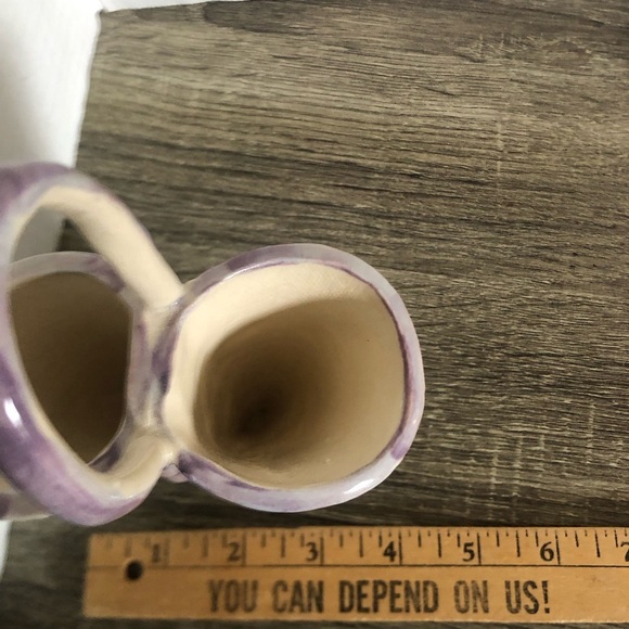 Handmade Pottery Double Vase with Handle - Picture 8 of 10